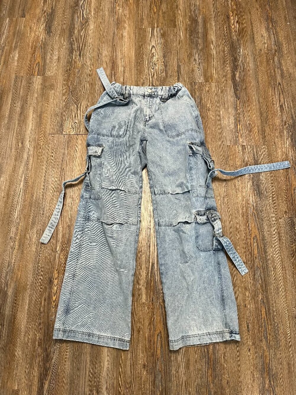 Riley & James Cargo Jeans - Women Size Medium(30x31) -Stretch Waistband - Baggy